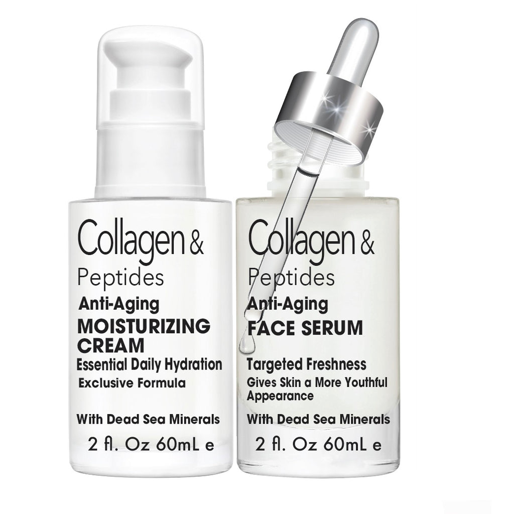 ANTI-AGING COLLAGEN & PEPTIDES MOISTURIZING CREAM AND SERUM