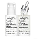 ANTI-AGING COLLAGEN & PEPTIDES MOISTURIZING CREAM AND SERUM SET