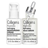 ANTI-AGING COLLAGEN & PEPTIDES MOISTURIZING CREAM AND SERUM SET