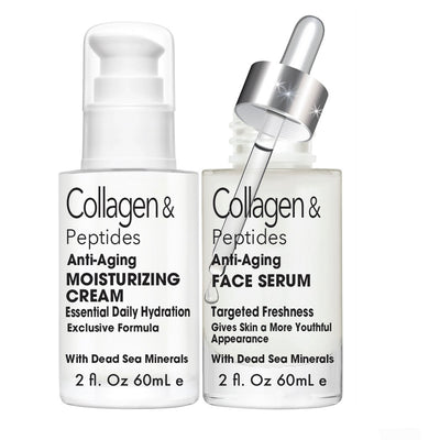 ANTI-AGING COLLAGEN & PEPTIDES MOISTURIZING CREAM AND SERUM SET