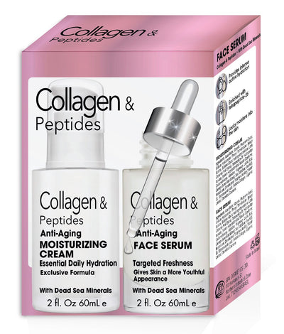 ANTI-AGING COLLAGEN & PEPTIDES MOISTURIZING CREAM AND SERUM SET