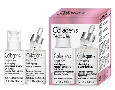 ANTI-AGING COLLAGEN & PEPTIDES MOISTURIZING CREAM AND SERUM SET