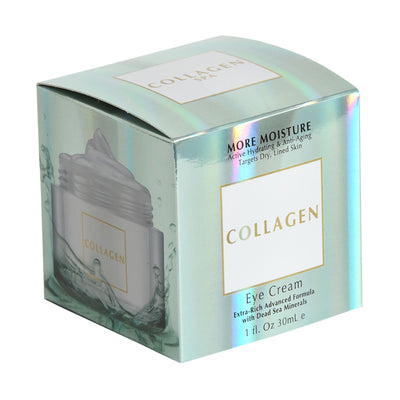 Collagen More Moisture Active Hydrating & Anti-Aging Targets Dry, Lined Skin Eye Cream Extra-Rich Advanced Formula  with Dead Sea Minerals