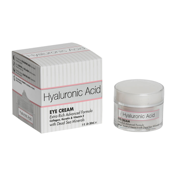 Hyaluronic Acid Eye Cream Extra-Rich Advanced Formula Collagen, Keratin & Vitamin E with Dead Sea Minerals