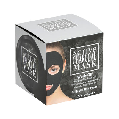 Active  Charcoal Mask Wash-Off For A Smoother, Firmer Look Enriched With Dead Sea Black Mud,  Vitamin B3 & Pro-Vitamin B5 Suits All Skin Types