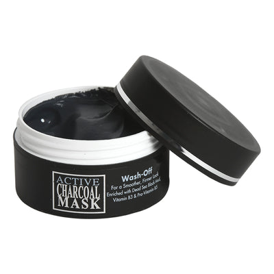 Active  Charcoal Mask Wash-Off For A Smoother, Firmer Look Enriched With Dead Sea Black Mud,  Vitamin B3 & Pro-Vitamin B5 Suits All Skin Types