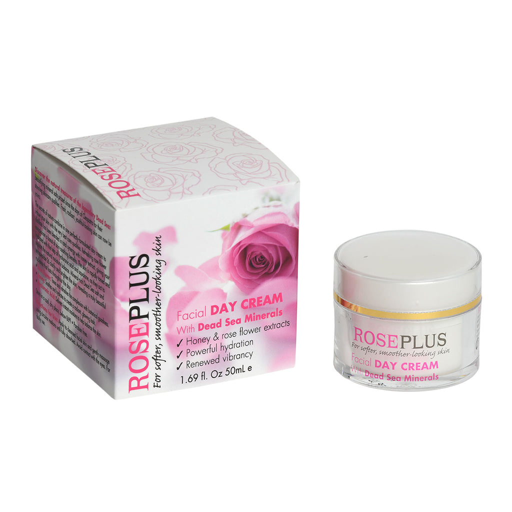 ROSE PLUS For softer, smoother-looking skin Facial DAY CREAM  With Dead Sea Minerals