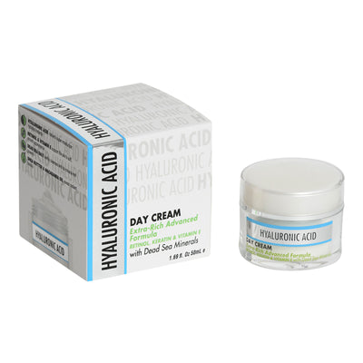 Hyaluronic Acid Day Cream Extra-Rich Advanced Formula   Retinol, Keratin & Vitamin E with Dead Sea Minerals